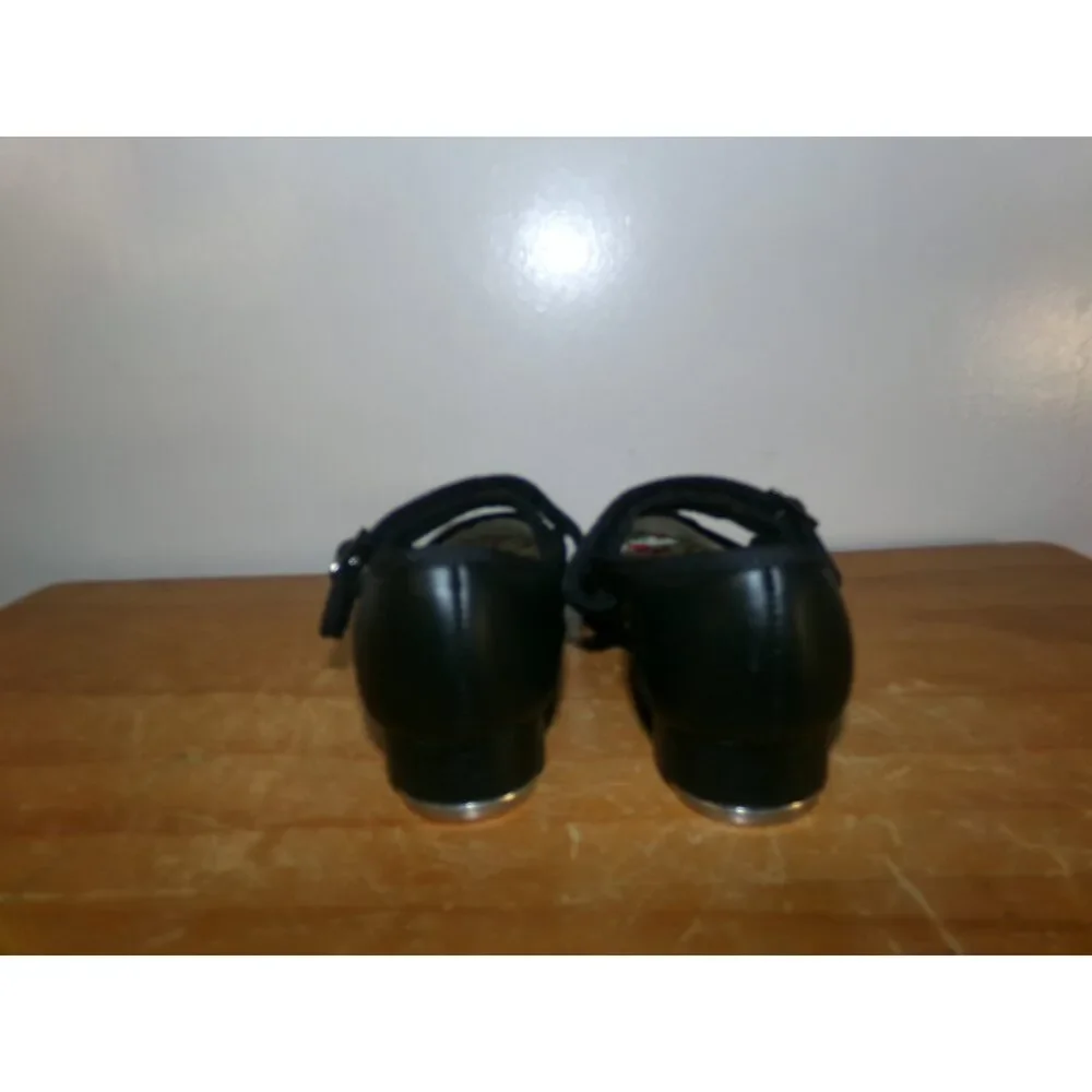 Pre-Owned Dance Tap Shoes Capezio 3800 12M Kids Black Mary Jane Leather Easy St